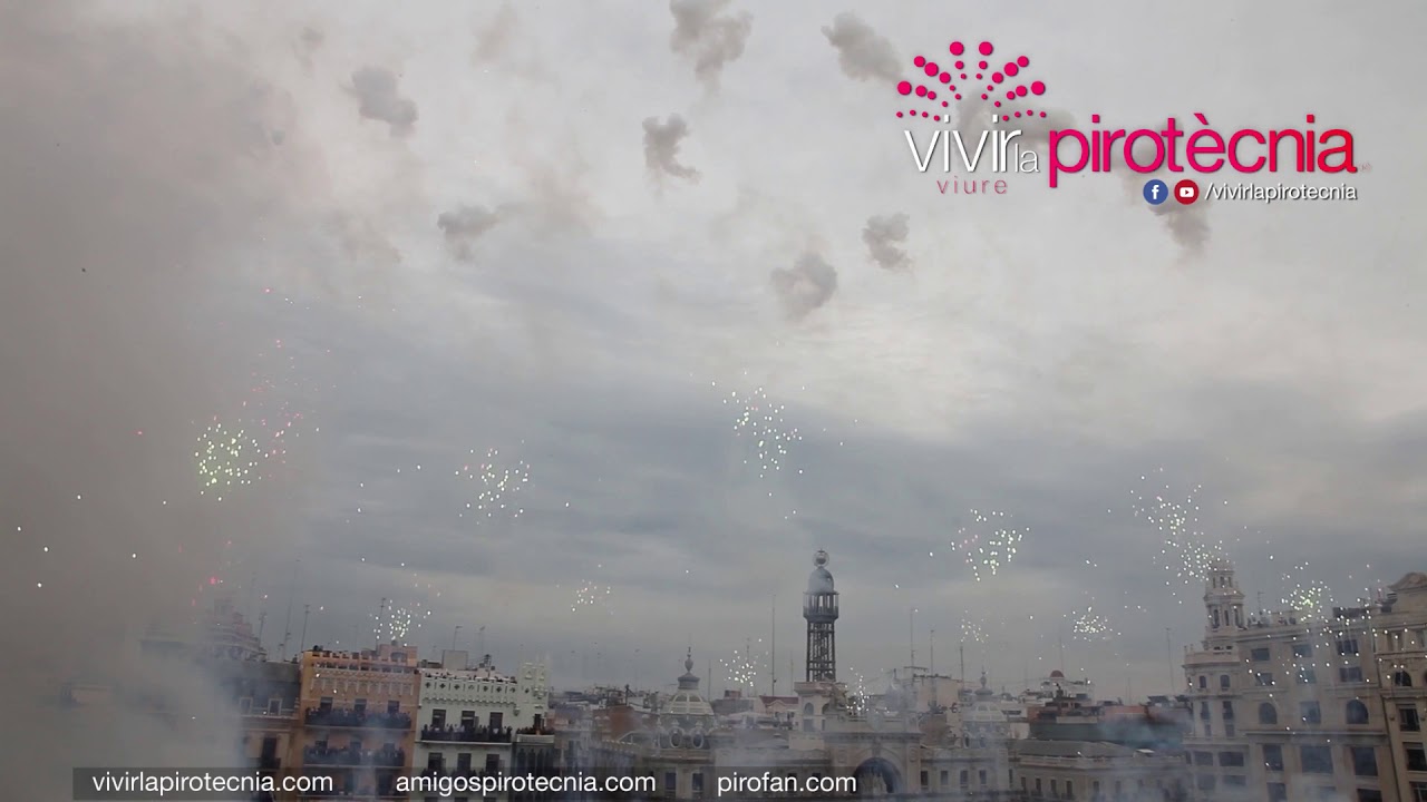 Fallas Valencia 2018. Mascletà Miércoles 14 de Marzo 2018. Pirotecnia Zarzoso