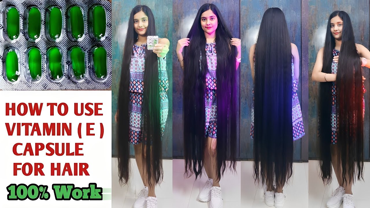 Vitamin E Capsule Benefits For (LONG HAIR) 🤫🔥|| How To Use Vitamin E Capsule for HAIR GROWTH & SKIN