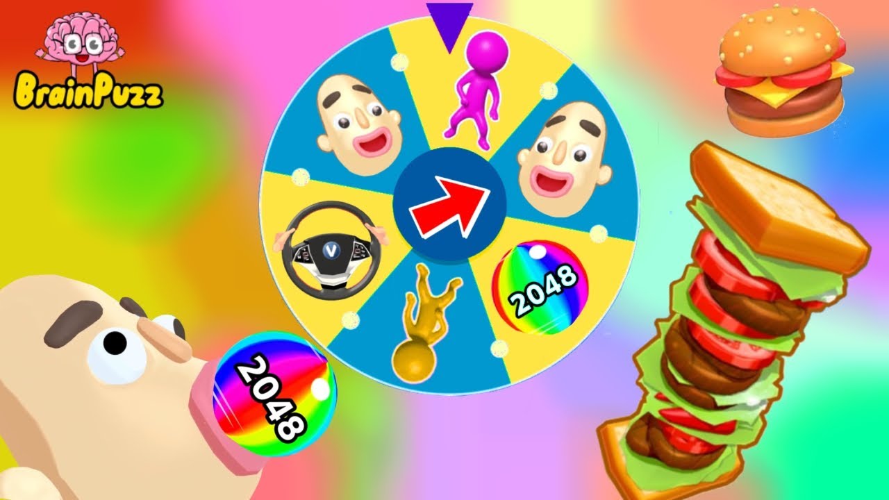 Spin Top Mobile Games 🎯 Max Levels Gameplay Best Cool Mobile Games - Sandwich Runner, Ball Run 2048