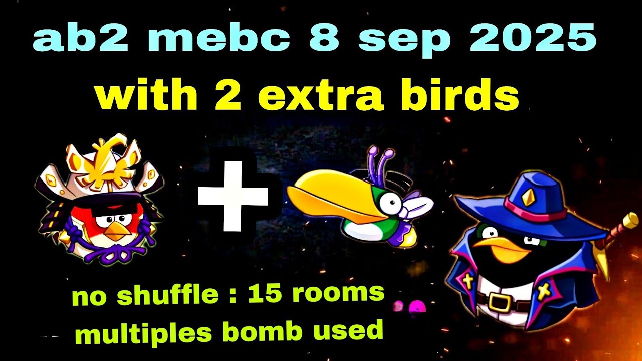 Angry birds 2 mighty eagle bootcamp Mebc 8 sep 2025 with 2 extra birds Red+hal #ab2 mebc today