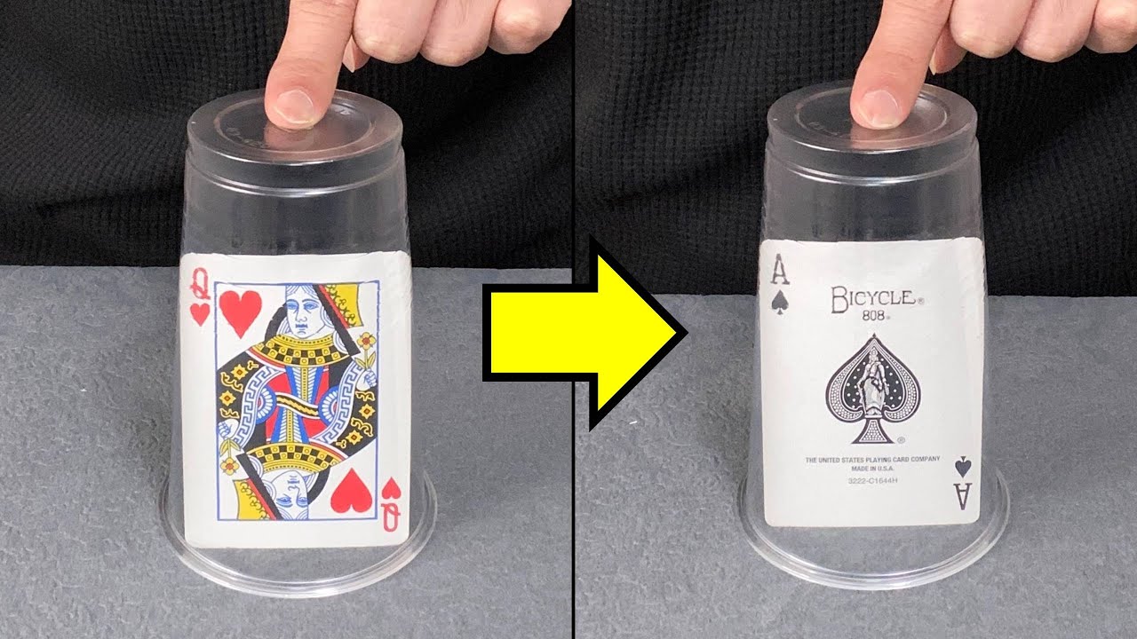 【種明かし】１秒で変化！簡単にできる！本格カードマジック！ | Card&Glass Magic Tricks Revealed!