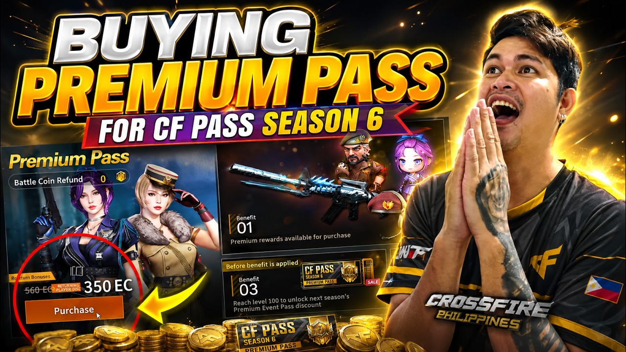 BUYING PREMIUM PASS FOR CF PASS SEASON 6 FOR ONLY 350 ECOIN | ORIGINAL PRICE 560 ECOIN | 4K