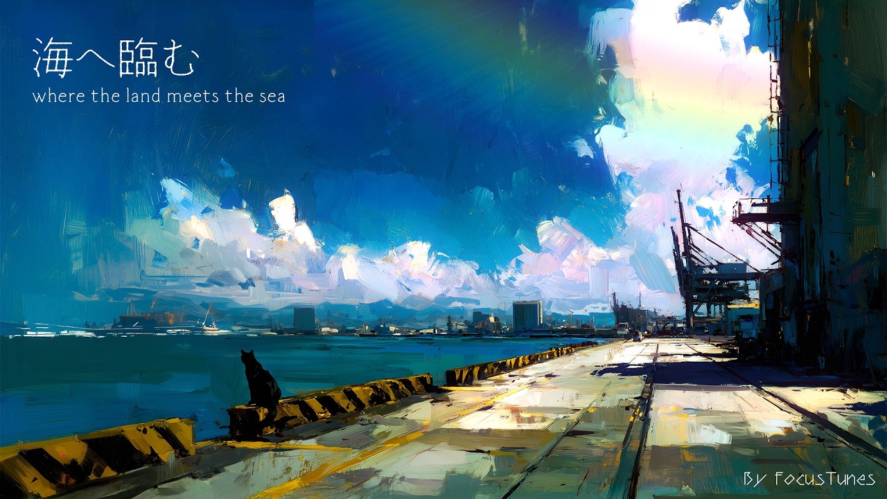 [BGM / Inst] 海へ臨む2 - where the land meets the sea |   relax #ai #aiart