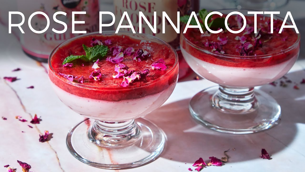 Rose Panna Cotta | Made with Agar Agar | No Gelatin | Easy To Make | Creamy & Delicious
