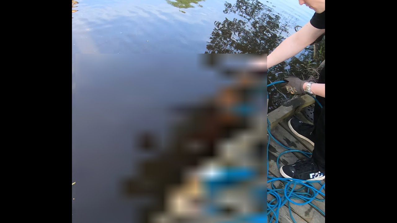 Magnetfiske. En annan del av Köping. BRANDKÅREN fick rycka in!