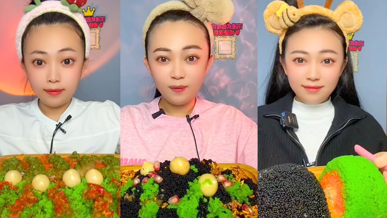 Extreme Colorful Snack ASMR Mukbang | Spicy Crunchy Egg Mix & Chinese Eating Sounds #413