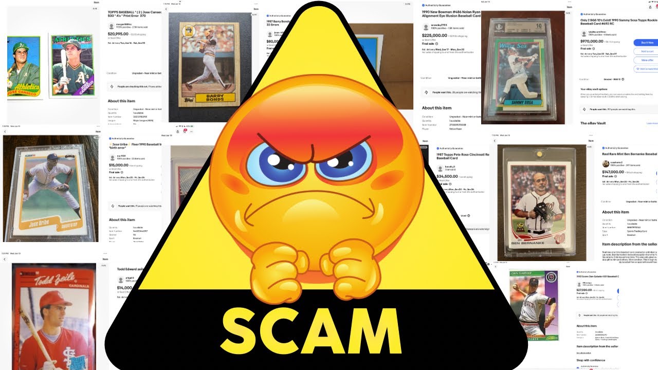 10 крупнейших МОШЕННИЧЕСТВ с бейсбольными карточками на eBay!!!