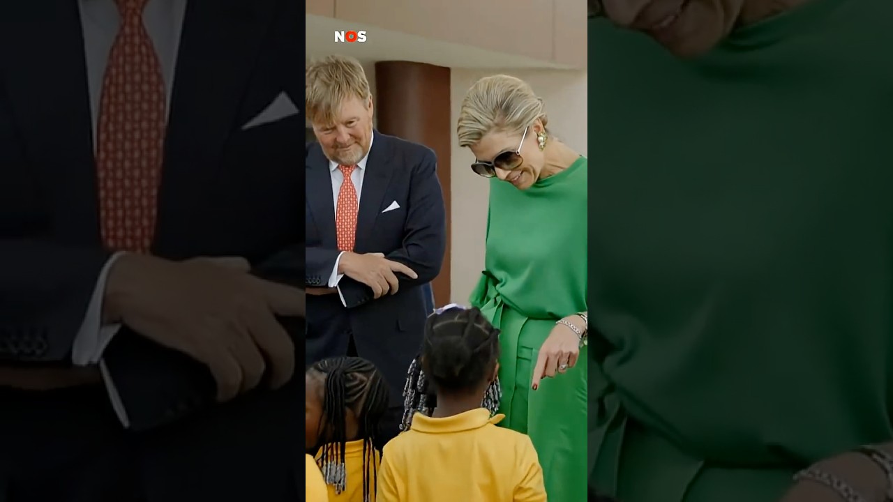 Koning en koningin op bezoek bij kinderen in de Verenigde Staten