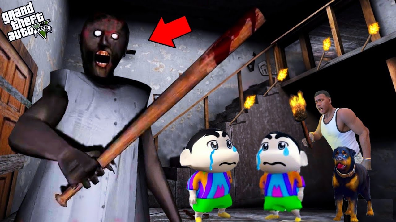 GRANNY KIDNAP SHINCHAN PINCHAN AND CHOP WITH FRANKLIN IN GTA 5