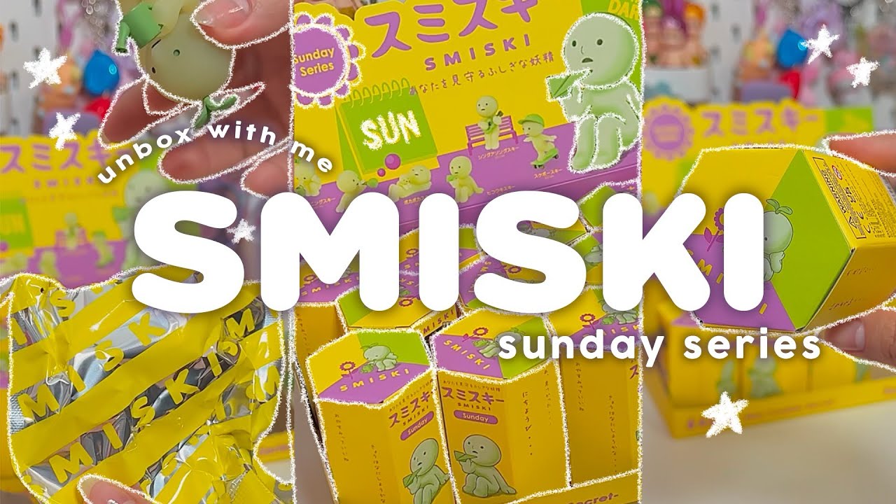 unboxing smiski sunday series blindboxes | full set 💚🌱