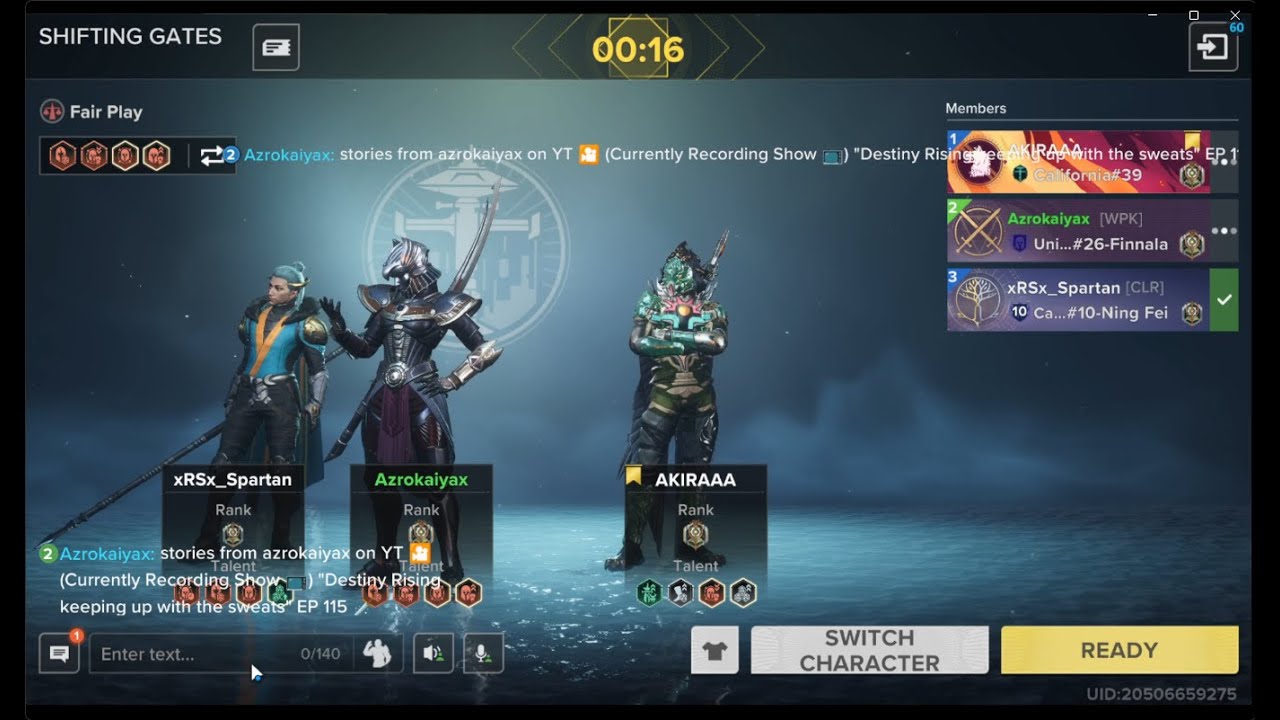Destiny Rising keeping up with the sweats 115