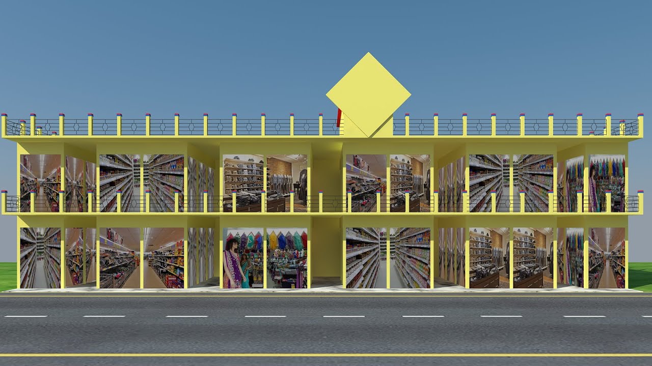 150X30 SHOPPING COMPLEX PLAN,150X30 shopping centre plan,150x30 market shop plan