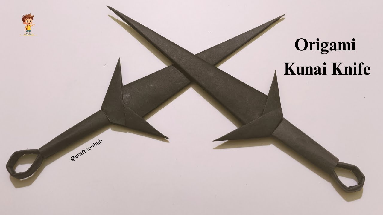Origami Kunai Knife Tutorial – Fold Your Own Ninja Weapon | Craftoon Hub