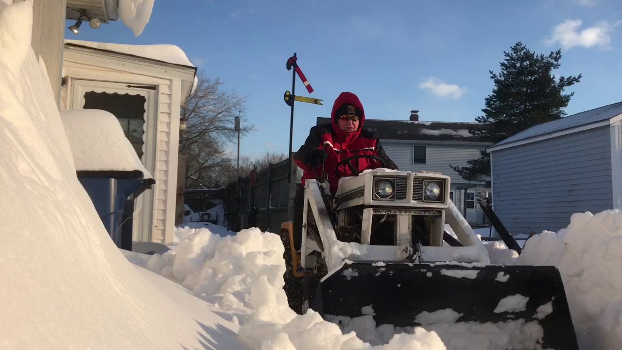 Cub Cadet 149 plowing after the blizzard
