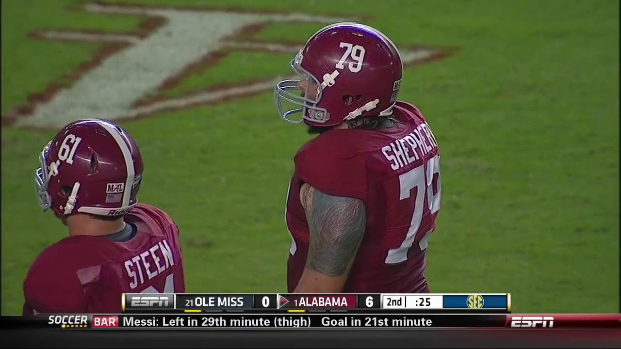 2013 #21 Ole Miss vs. #1 Alabama Highlights