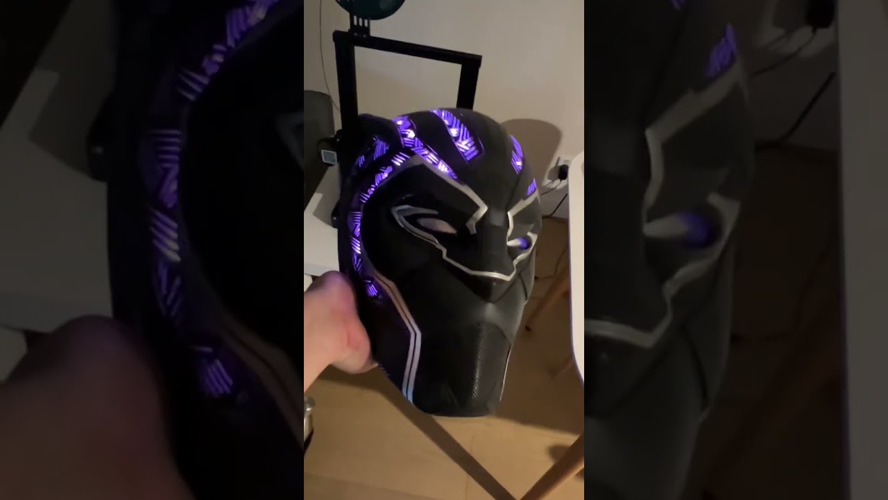 Glowing 3D Printed Black Panther Helmet | Shorts