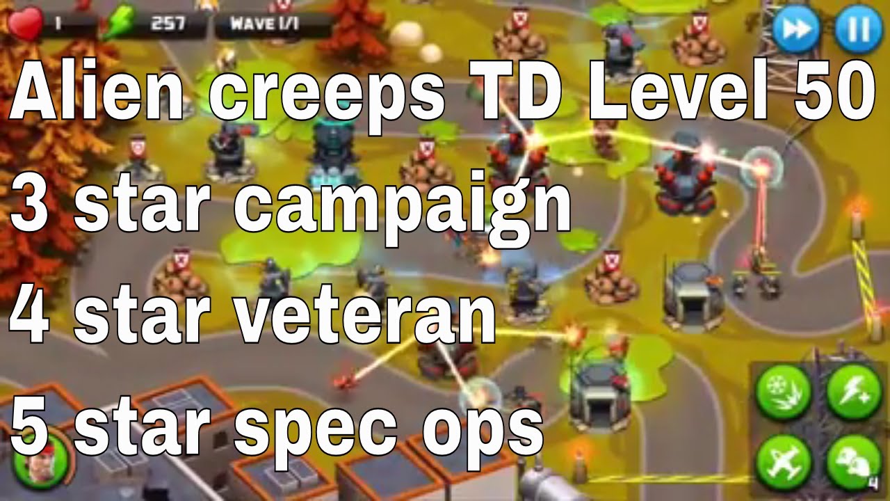Alien Creeps TD Level 50 Without Any Extra Hero