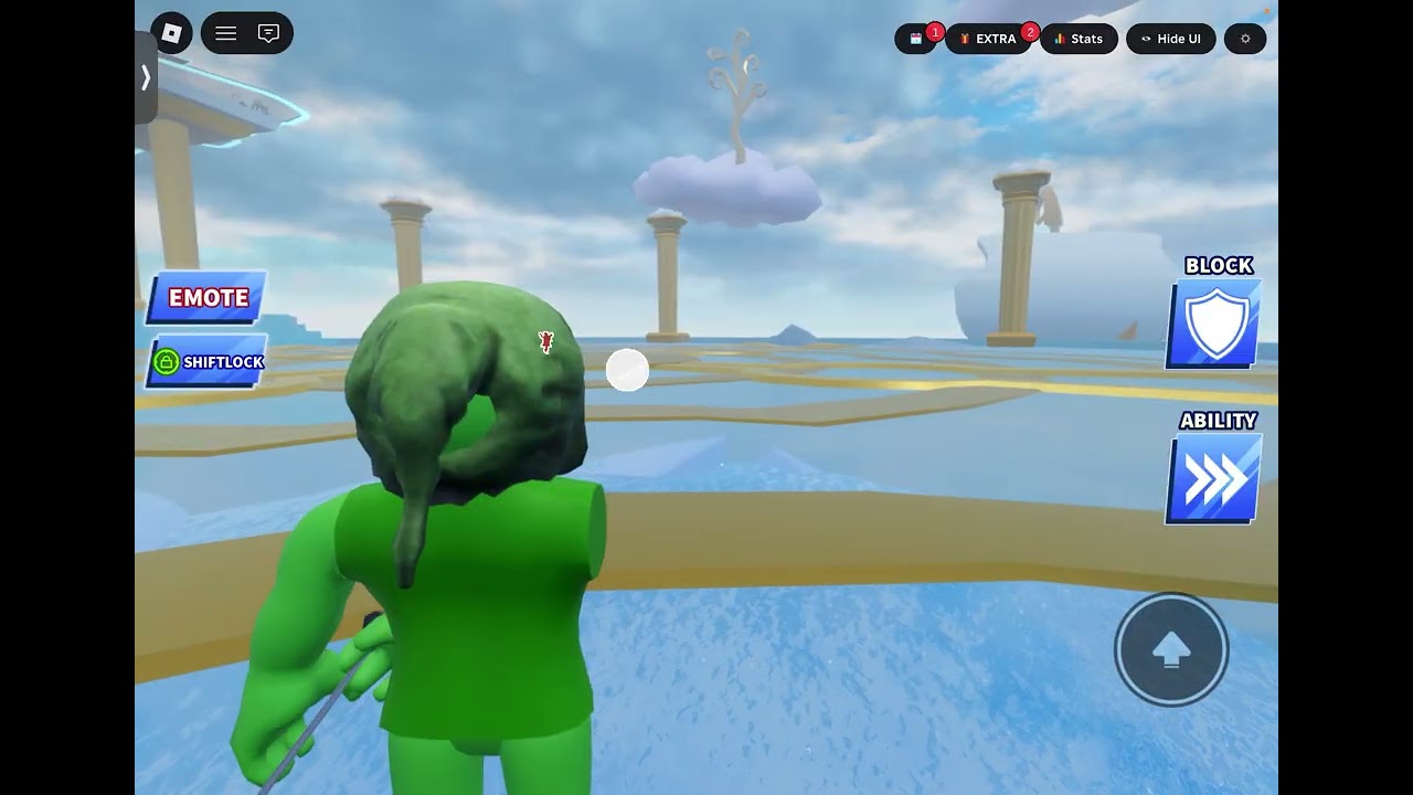 playing blade ball with my friend