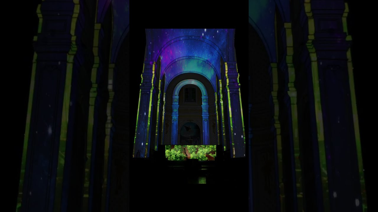 Vidéo-Mapping à l'intérieur de l'église Saint-Martin de Saint-Amand-les-Eaux