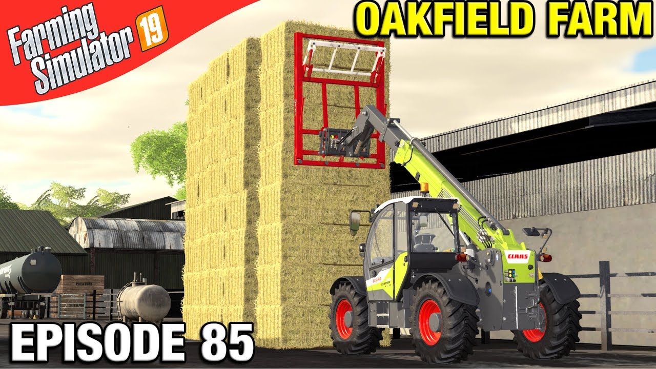 STACKING OUR BALES Farming Simulator 19 Timelapse - Oakfield Farm Seasons FS19 Episode 85