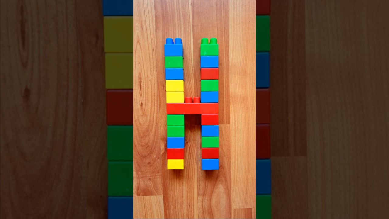 Letter H - Learn Alphabet and Play with Building Blocks! #shorts