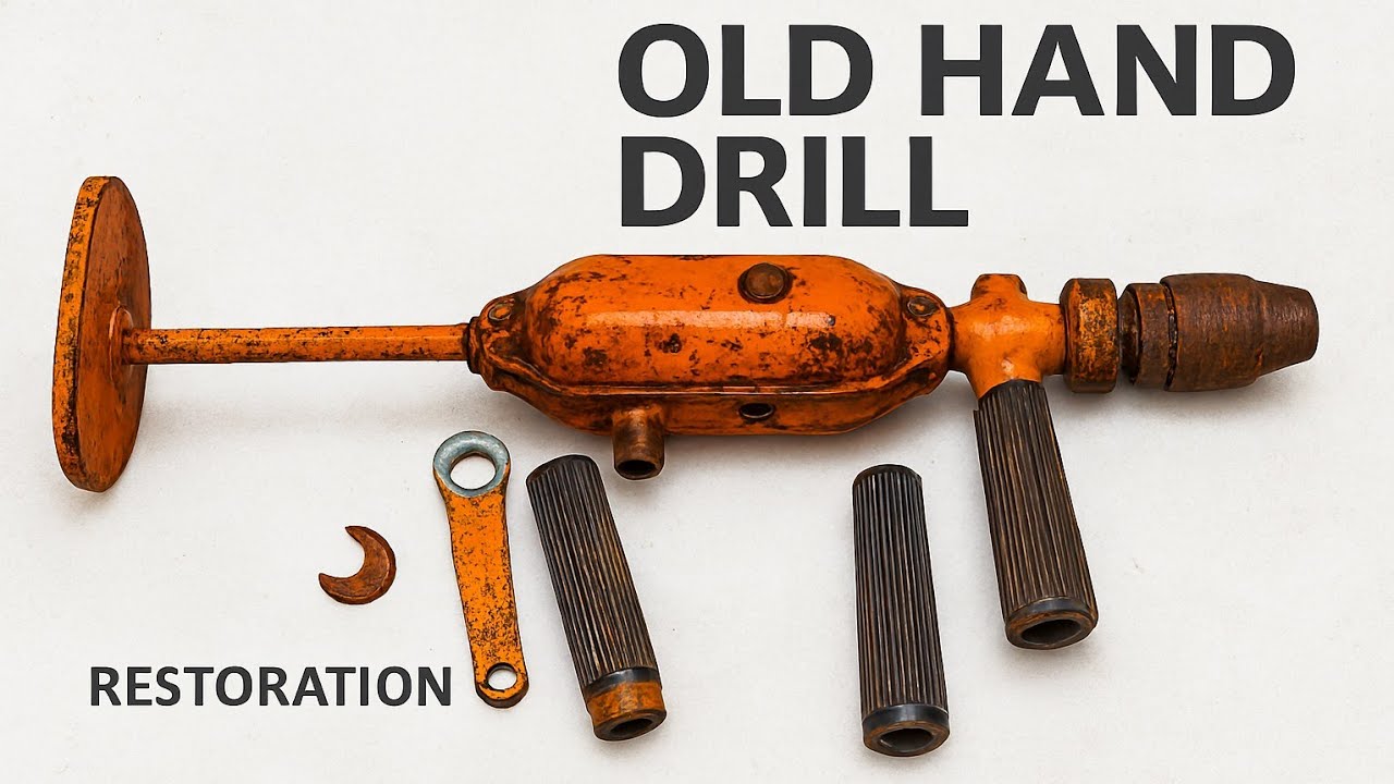 Rusty Antique Hand Drill Restoration | From Forgotten Tool to Shiny Treasure