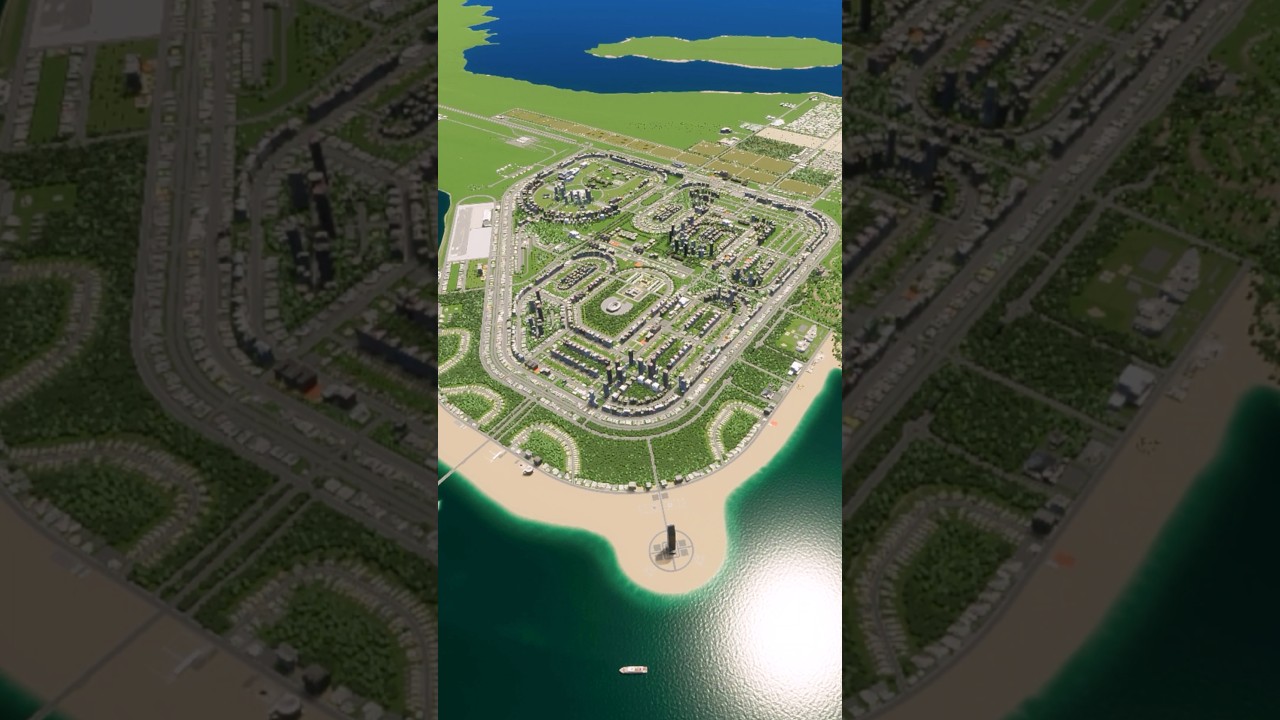 2 Months in 20 Seconds 🏙️ #citiesskylines2 #drone #timelapse #play4fn #citybuilding