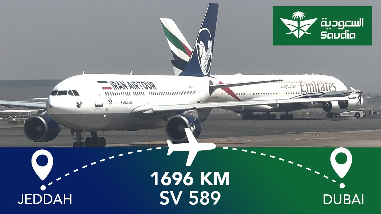 Jeddah JED 🇸🇦 - Dubai DXB 🇦🇪 Flight | Saudi Airlines SV 589 Airbus A320 | 4K