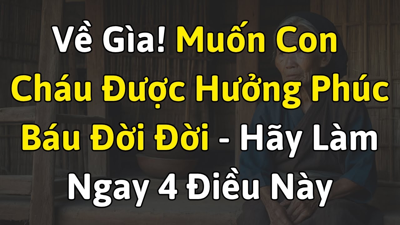 Về Gìa, 4 Việc Nên Làm Để Tích Đức Cho Con Cháu | Sống Tốt Mỗi Ngày