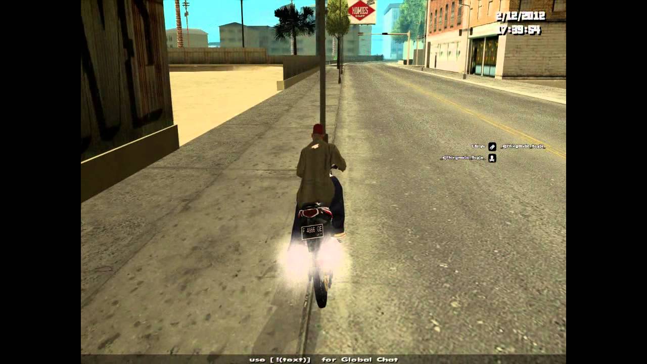 How Tutorial Wheallie Yamaha Vixion[GTA SA]