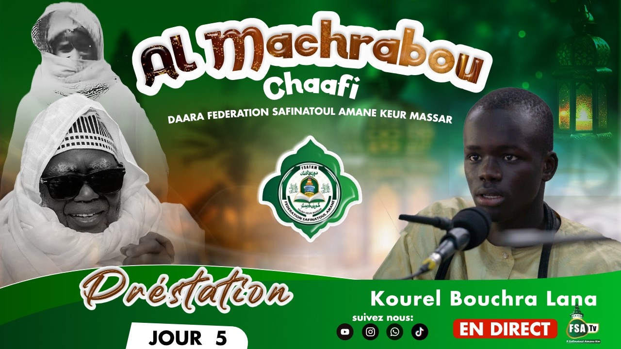 ⁣🔴En Direct Al Mashrabu’ ç çâfî minal manbahi’s Shâfî | 5em Jour Ramadan 1447 h -  23 Février 2026