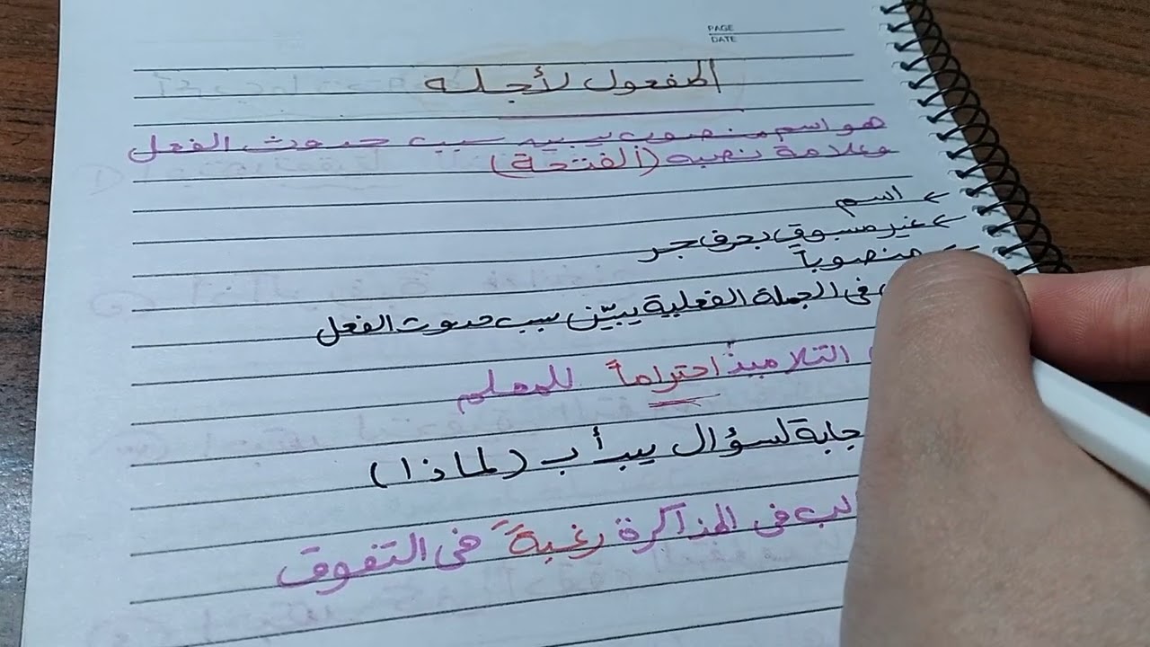 المفعول لأجله 