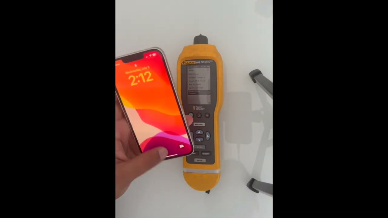Using Fluke connect with the 805FC Vibration tester #vibration #fluke