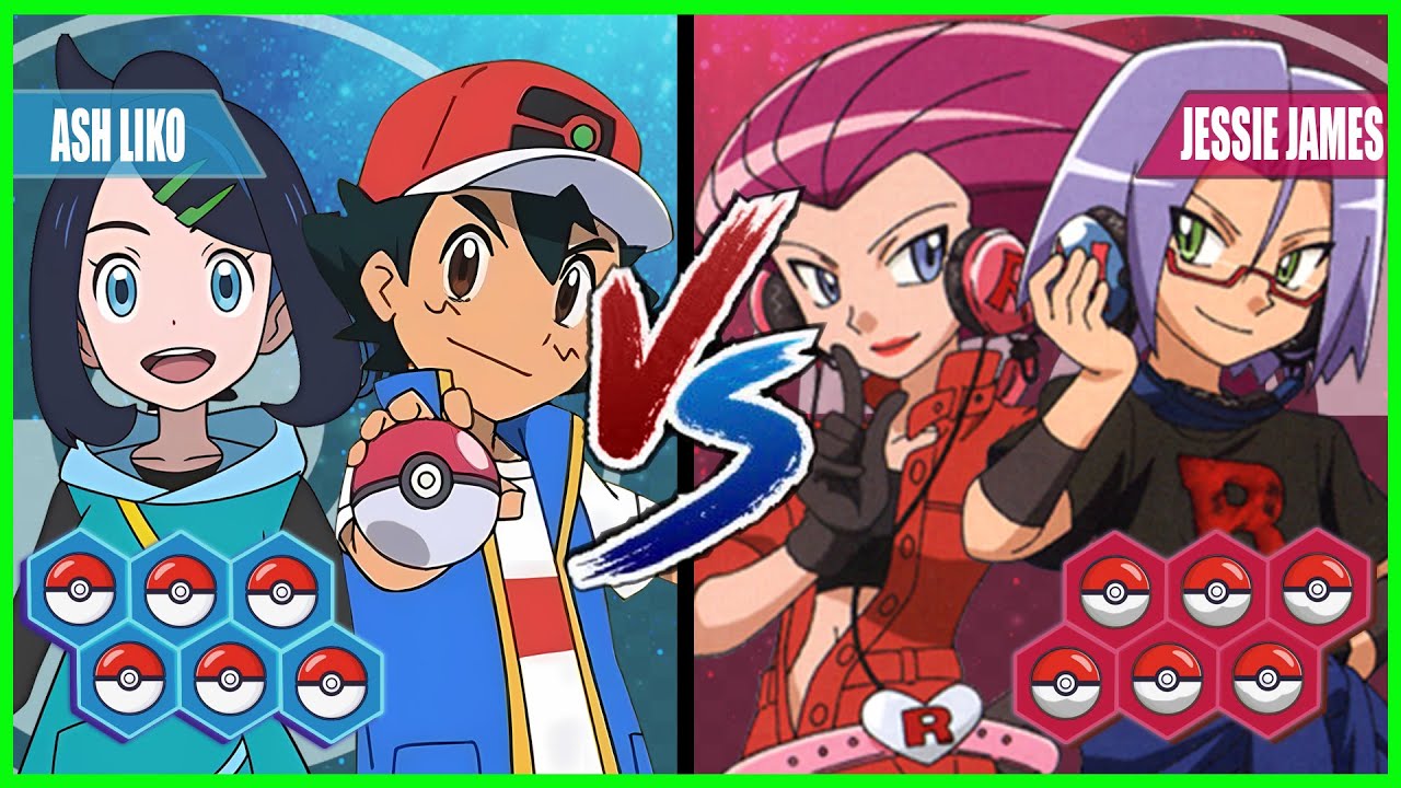 Pokémon Battle Pedia: ASH and LIKO Vs. JESSIE AND JAMES (Team Rocket)