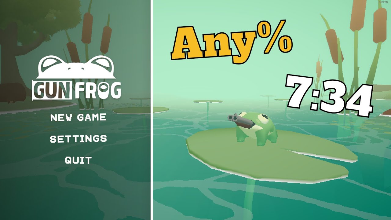 Gun Frog Any% Speedrun (7:34)