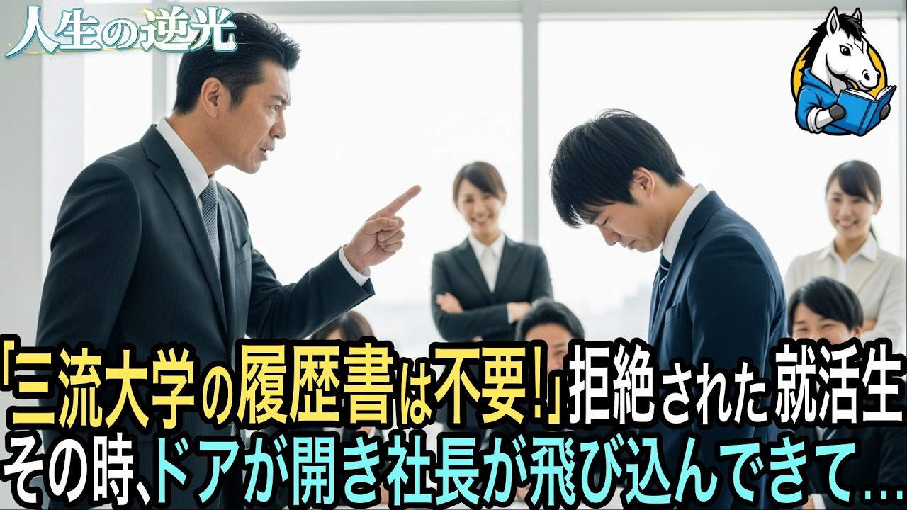 一流企業の人事部長が、無名大学卒の履歴書を破り捨てた。しかし、その男が語り始めた経歴に、部長は息を飲んだ…