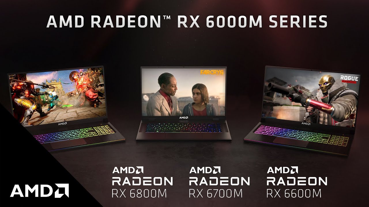 Incredible Performance. Remarkable Efficiency. AMD Radeon&trade; RX 6000M Series Mobile Graphics