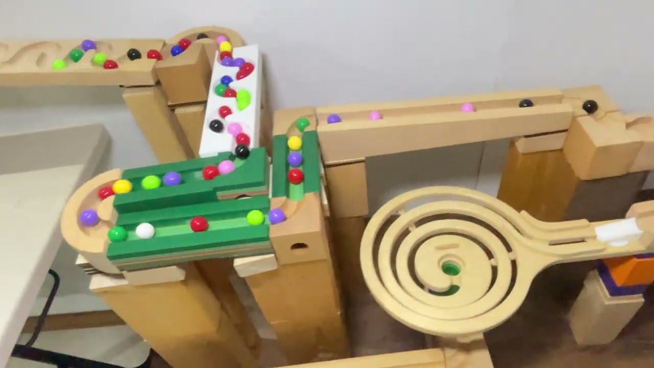 Marble Run Race ASMR ✨ 3D printed track + Snake-shaped wooden track + square track