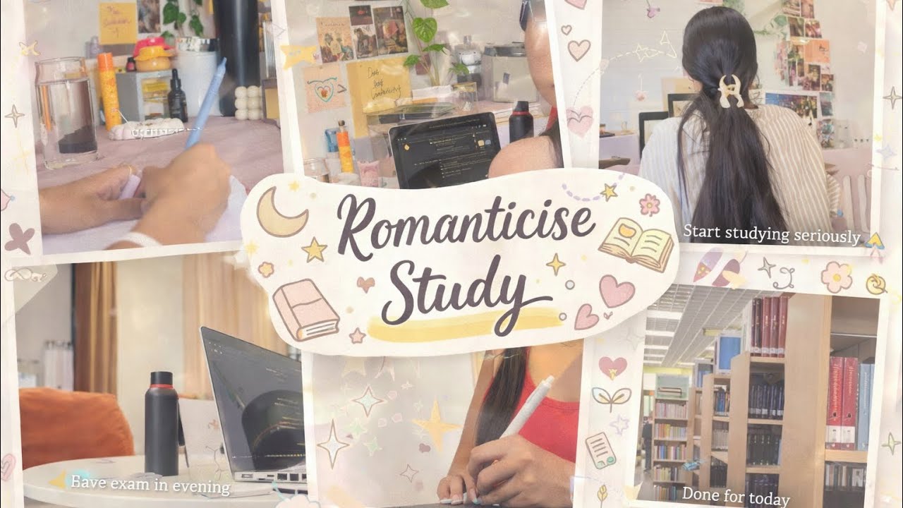 Romanticising My Exam Season 🌙✨ | Soft Study Vlog. Exam Prep Vlog 📚✨ | Study With Me + Library
