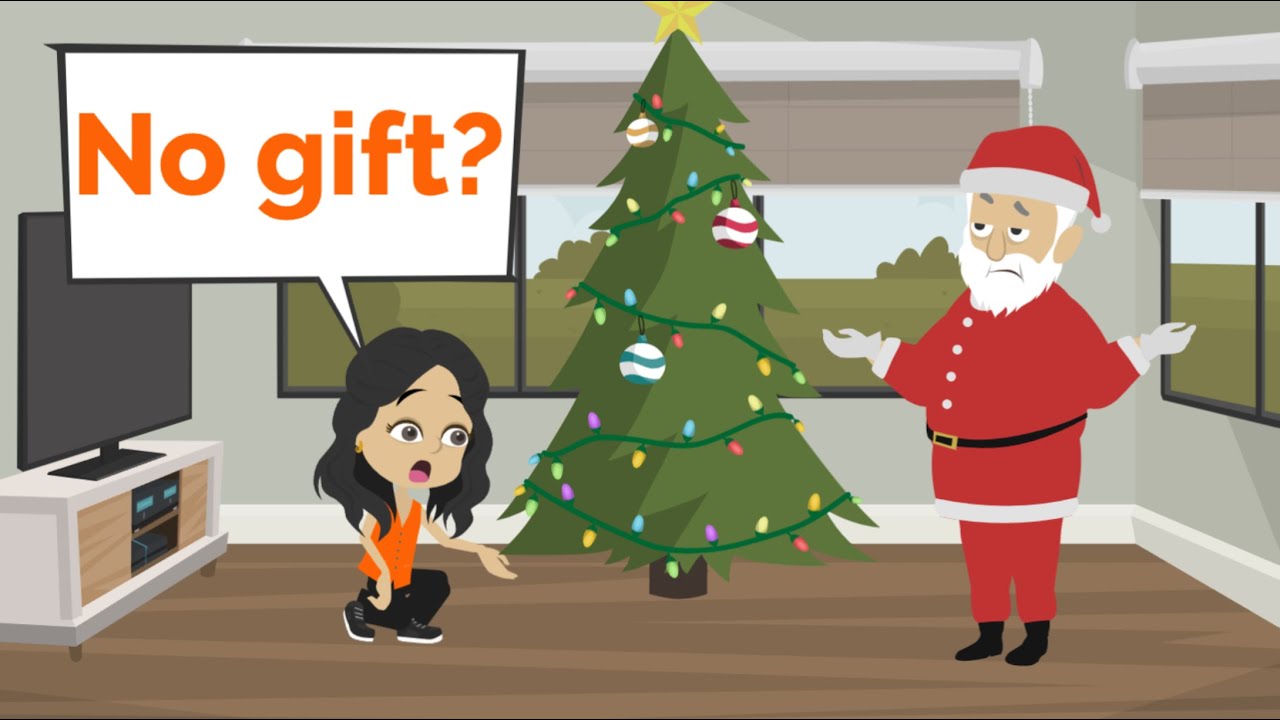 Santa says NO to Nora | Fun English Story | Practice English Conversation
