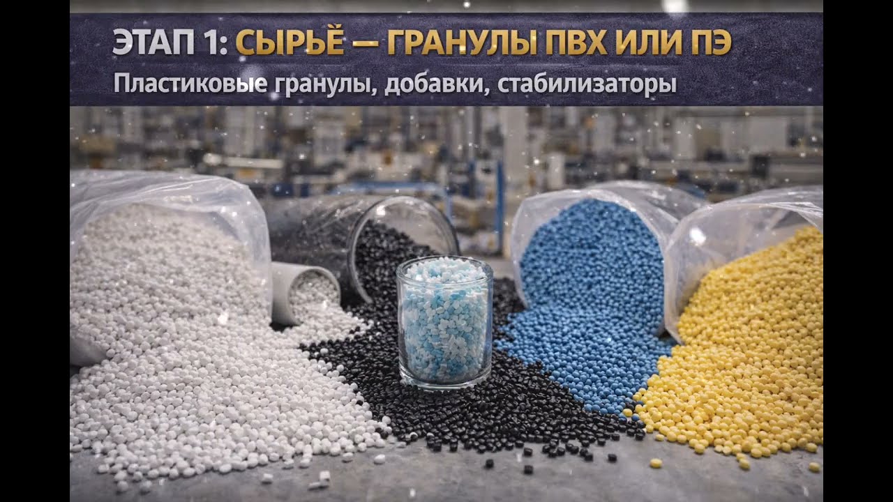 Как производится пластиковых труб? Полный процесс от гранул до готовой продукции