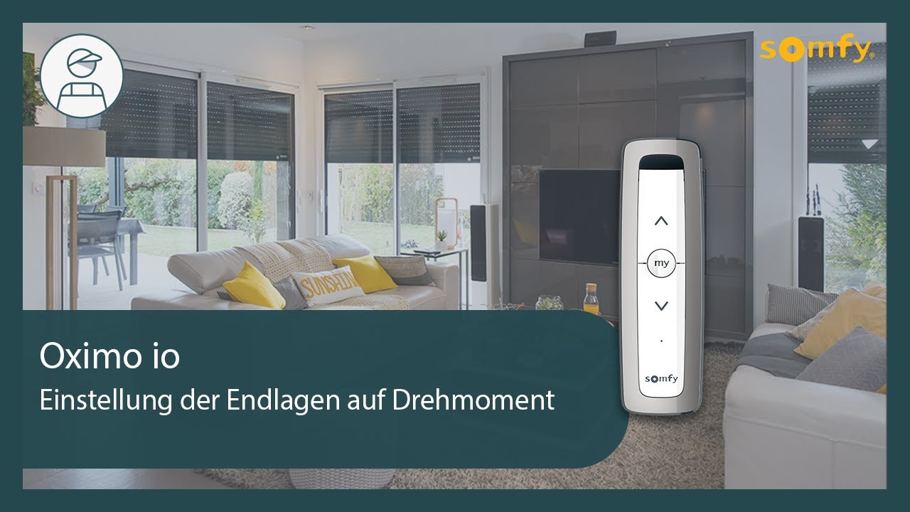 Oximo io - Einstellung der Endlagen auf Drehmoment | Somfy