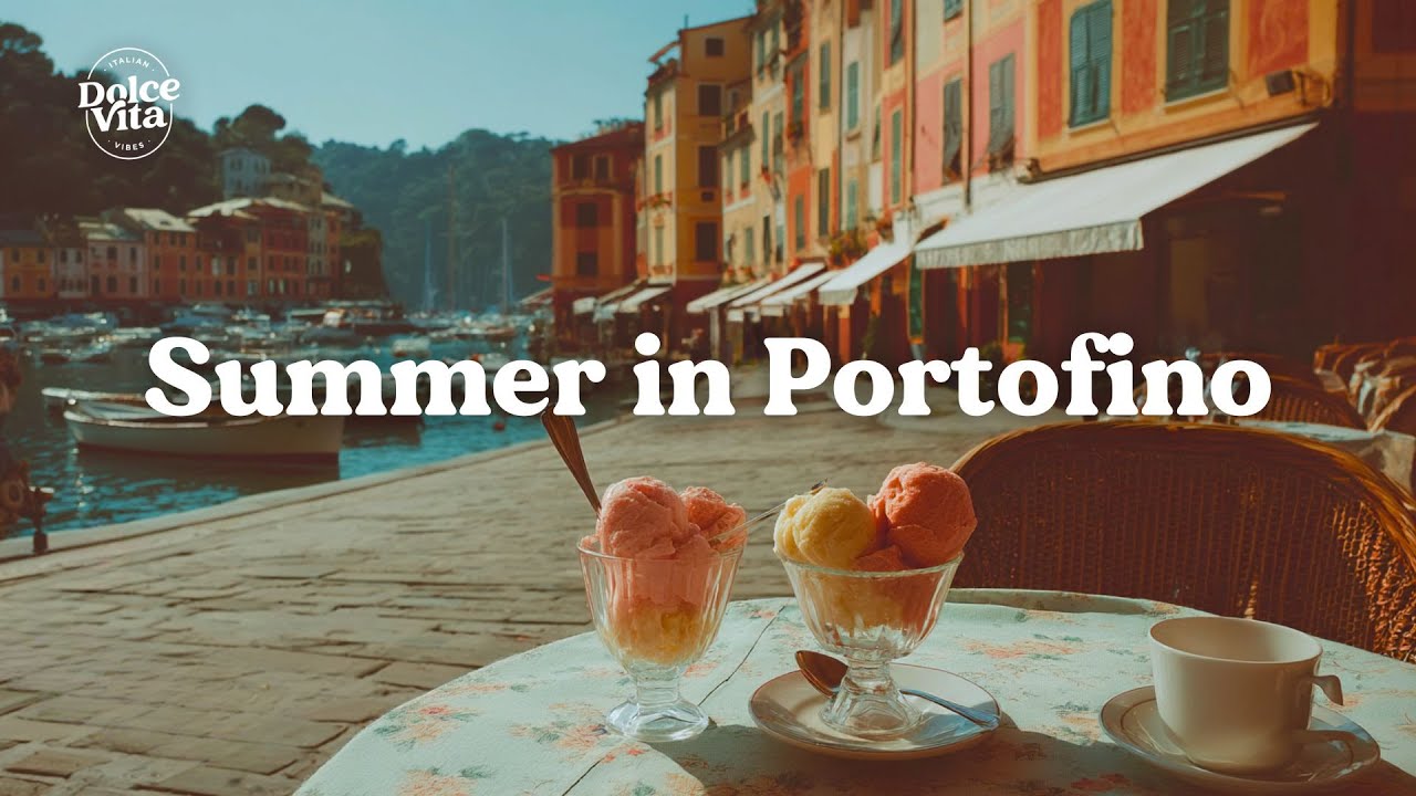 Portofino Summer Live 🌊 Icecream in 1950s Italy & Coastal Vibes 24/7 | Dolce Vita