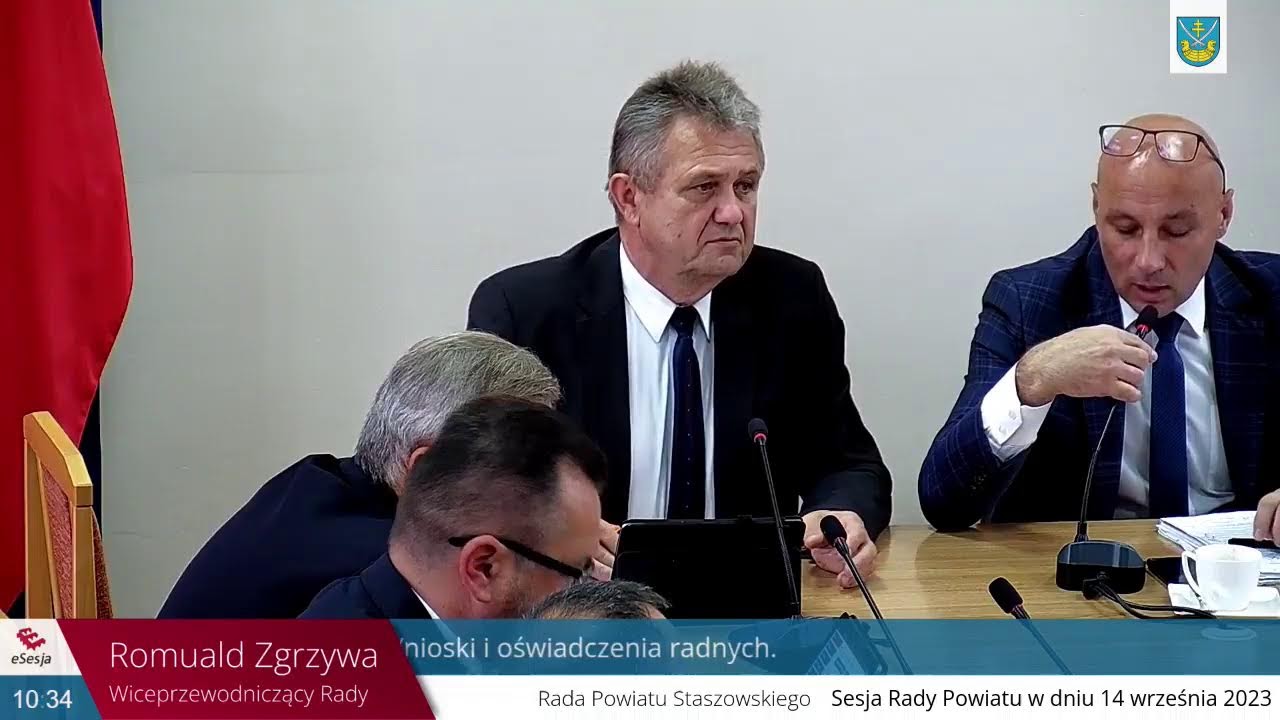 LX Sesja Rady Powiatu w Staszowie 14 września 2023 roku