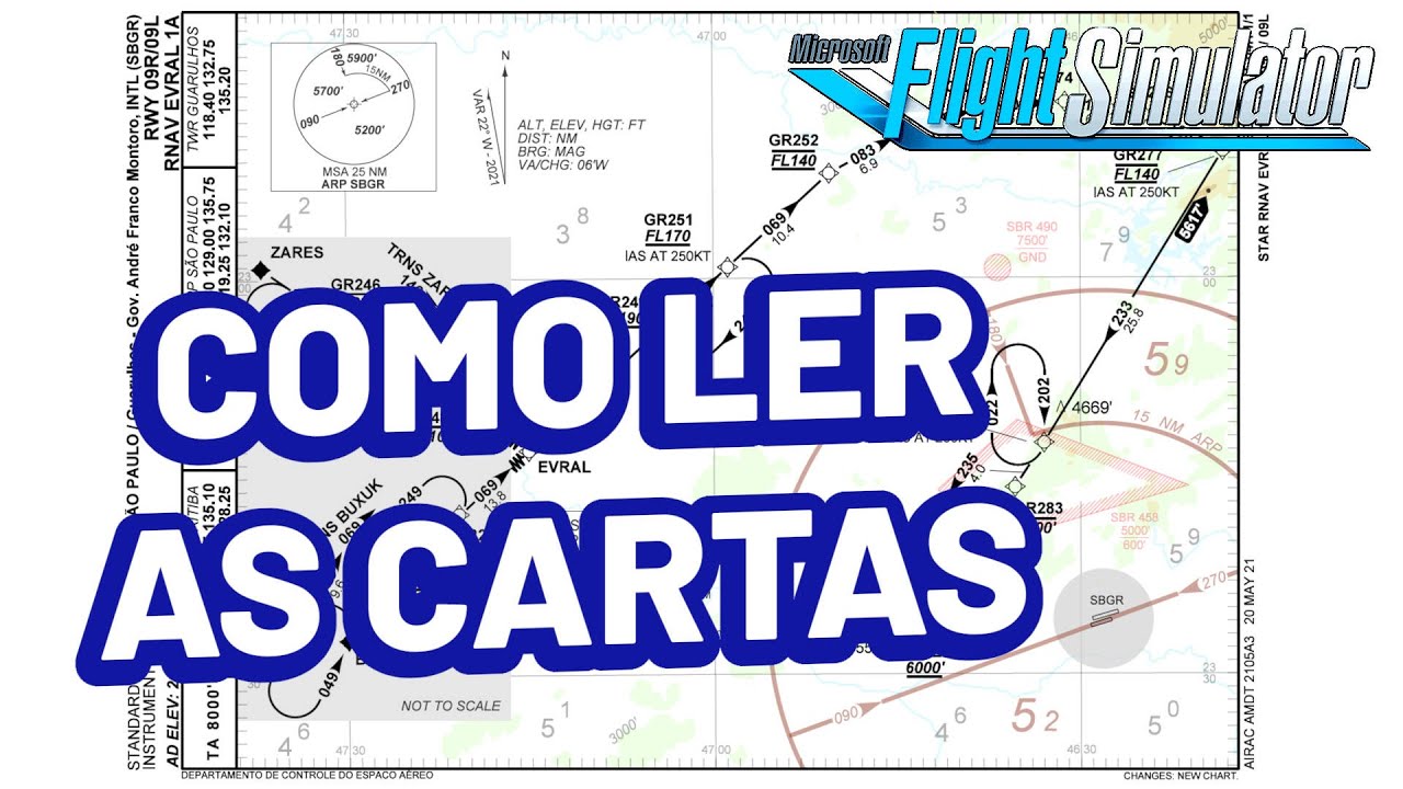 Como ler as cartas aeronáuticas, SID, STAR, IAC que usamos no Microsoft Flight Simulator 2020