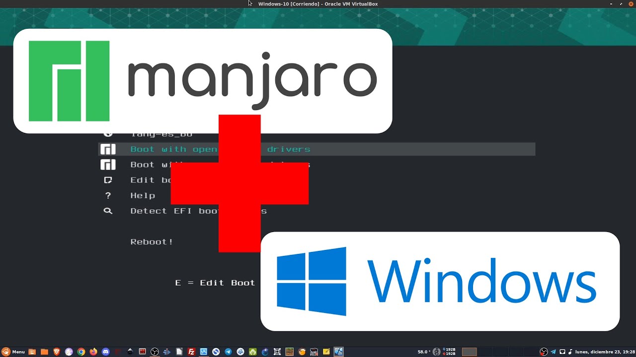 Instalar Manjaro junto (dualboot) a Windows (8, 10 u 11) | Instalador FLISOL