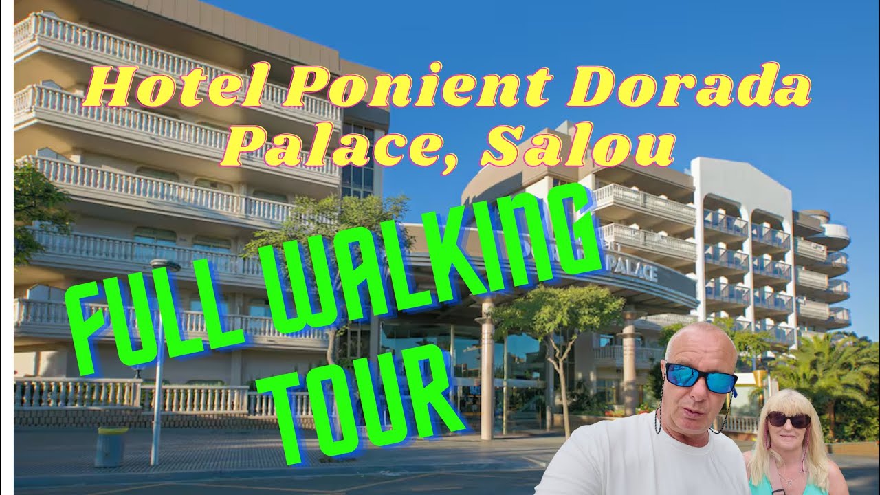 Hotel Ponient Dorada Palace, Salou. Full walking tour including rooms, restaurant and rooftop.
