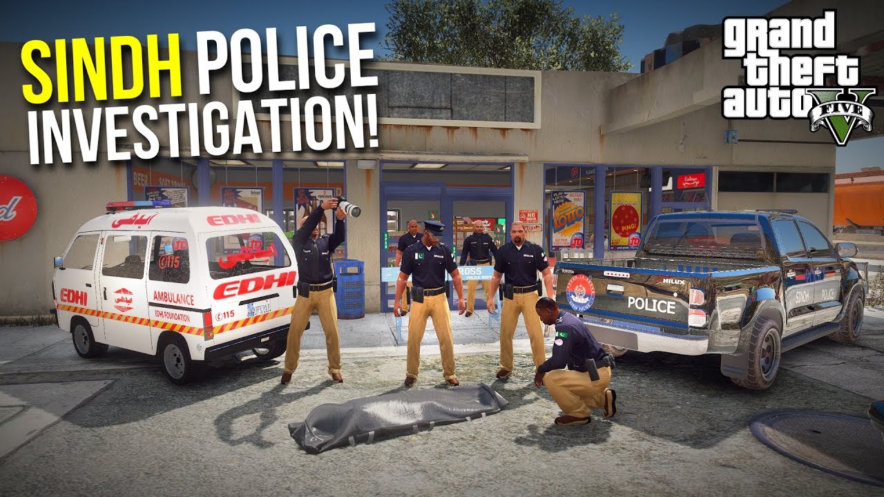 SINDH POLICE CRIME SCENE INVESTIGATION! | JAMAAL'S TARGET KILLING | GTA 5 MODS PAKISTAN