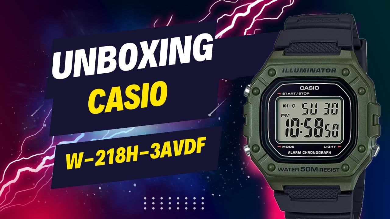 Budget CASIO W-218H-3AVDF Unboxing 