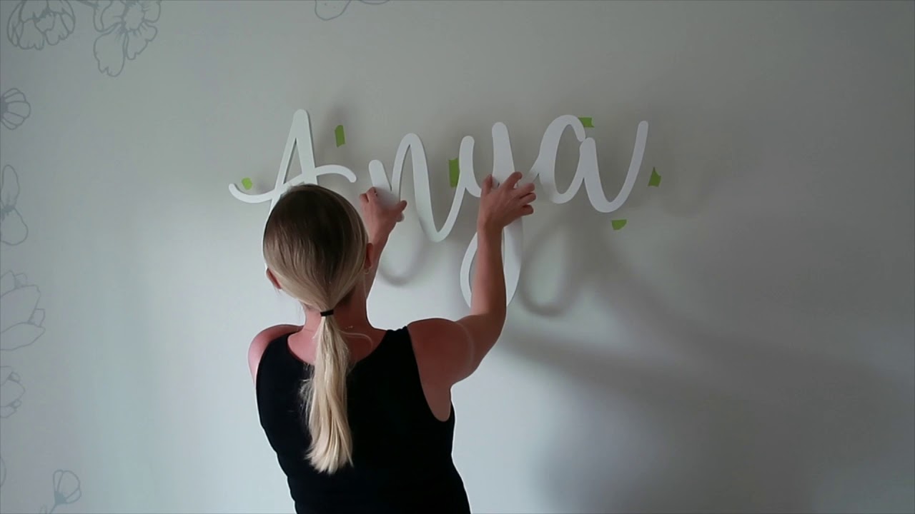 How To Install Wooden Name Signs. Easy Way To Hang Wooden Signs. Wooden Name Sign Installation Video